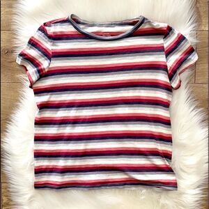 AMERICAN EAGLE OUTFITTERS • size small striped short sleeve shirt •